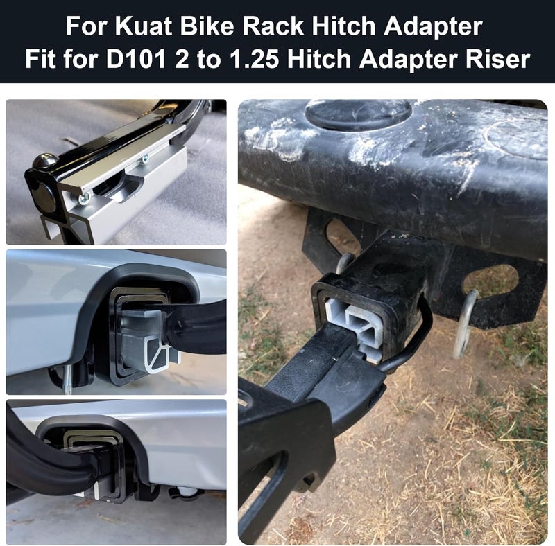 HEBRAR 1.25 to 2 inch Hitch Adapter for Kuat Hitch Adapter Riser, D101 Bike Rack Hitch Adapter Replacement for Kuat Bike Rack Parts Compatible with Kuat Sherpa 2.0, NV 2.0, NV Base 2.0, Alpha, Beta Racks - Image 4